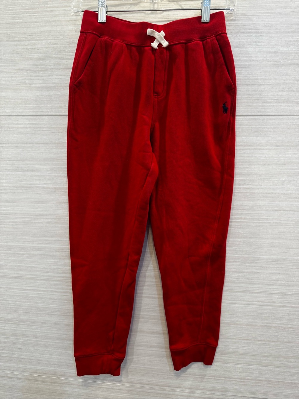 Polo by Ralph Lauren Kids Red Fleece Joggers with Drawstring